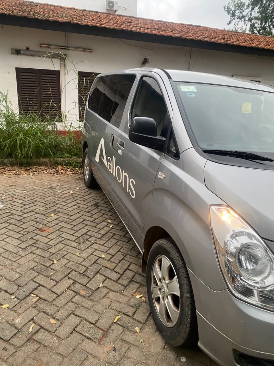 Branded Allons van ready for a staff shuttle run